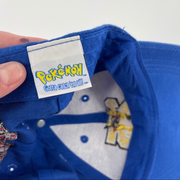 RARE 2001 Y2K Nintendo Game Freak Pokémon Adjustable Embroidered Ball Cap - Picture 9 of 10